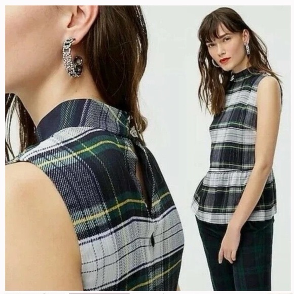 J. Crew Tops - J. Crew | Sleeveless Peplum
Gilded Highland Tartan Plaid, Large